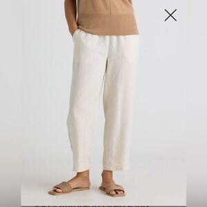 Quince New 100% European Linen Pants Beige L